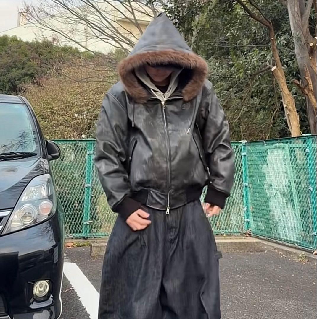 that's life ザッツライフ ファー付きレザージャケット