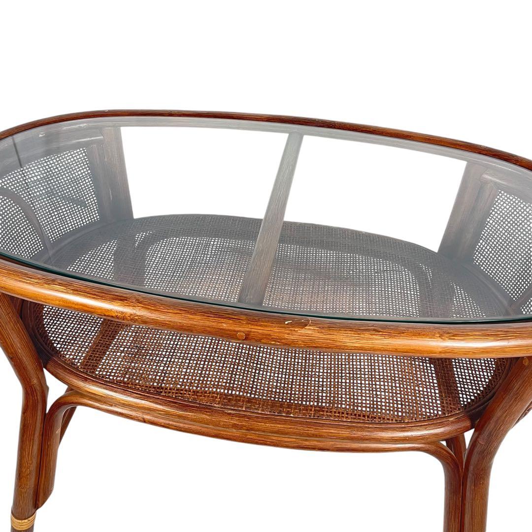 HR426 【レアデザイン】籐 ラタン サイドテーブル センターテーブル