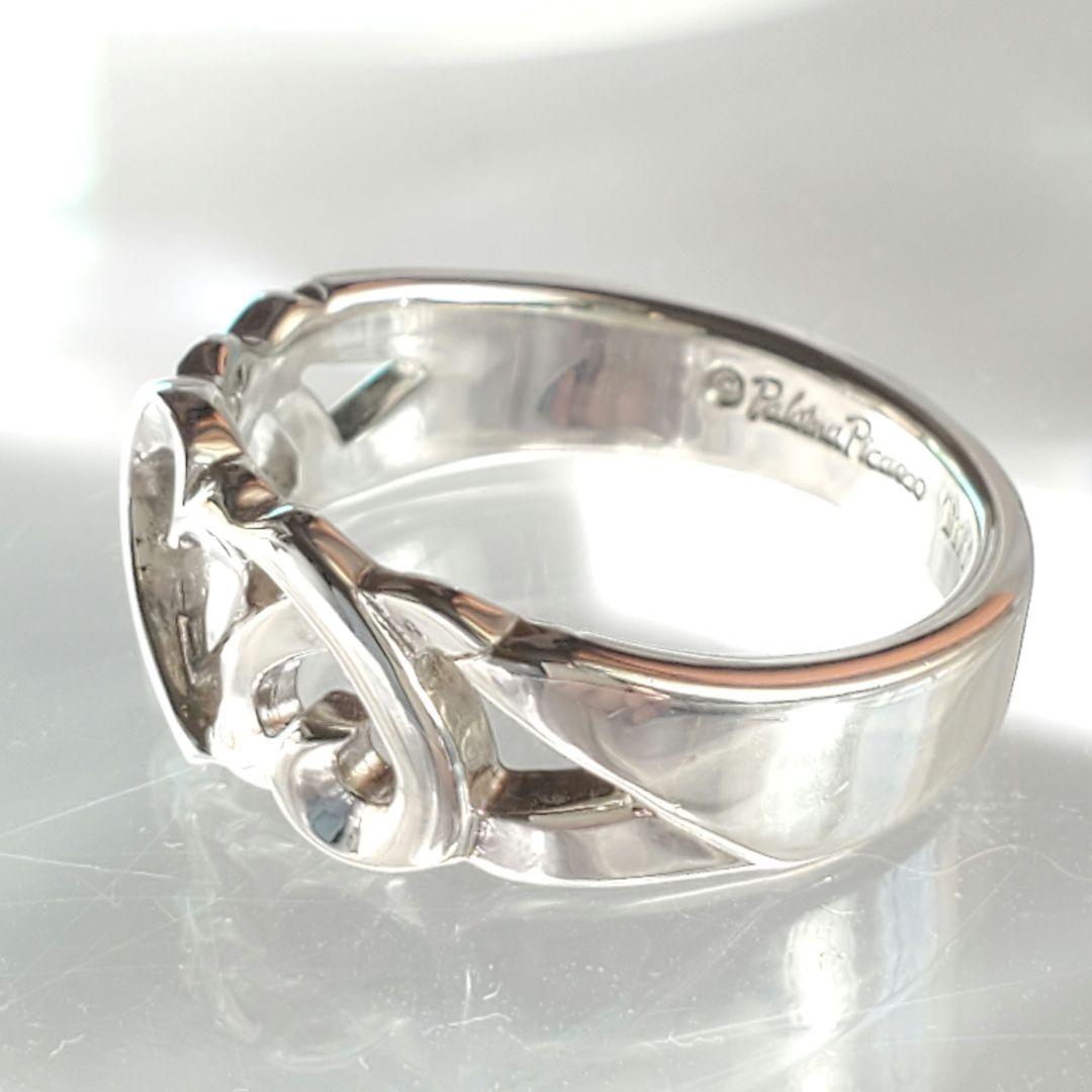 【17号☆美品】ティファニー トリプルラビングハートリング a023