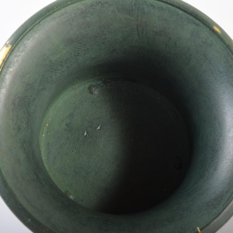 平安　秦蔵六造　塗金銅　塗金銅香炉　「瑞雲」　M　7105