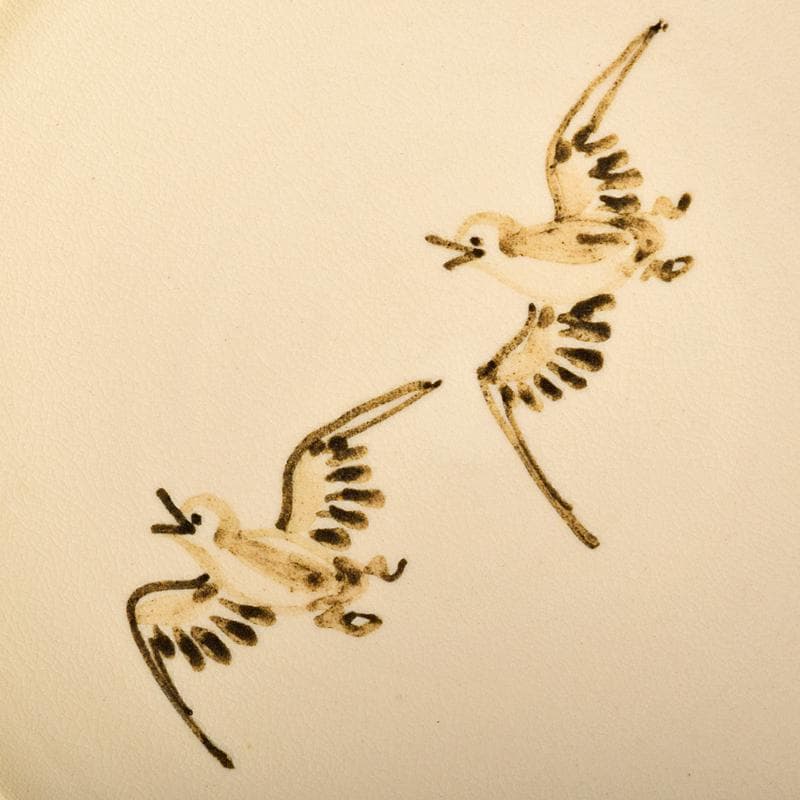 京焼 三浦竹軒造 鉄絵 鳥山水図 水指 共布共箱二重箱 C R8833B - メルカリ