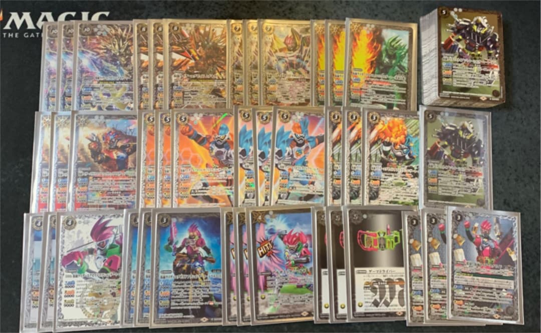バトスピ 仮面ライダーエグゼイドデッキ！大量差し替え&スリーブ付き