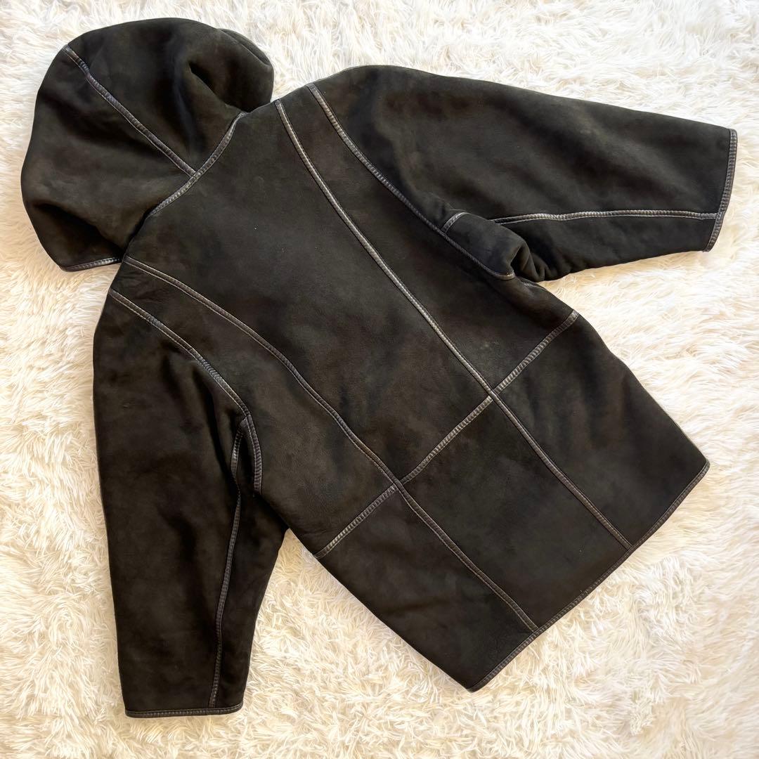 Sawyer of Napa USA製 フード付きスエードムートンコート メンズ