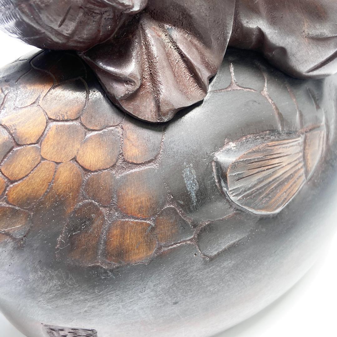 希少 高村泰正 作 唐銅製 河豚 恵比寿様 のったり 置物 - メルカリ