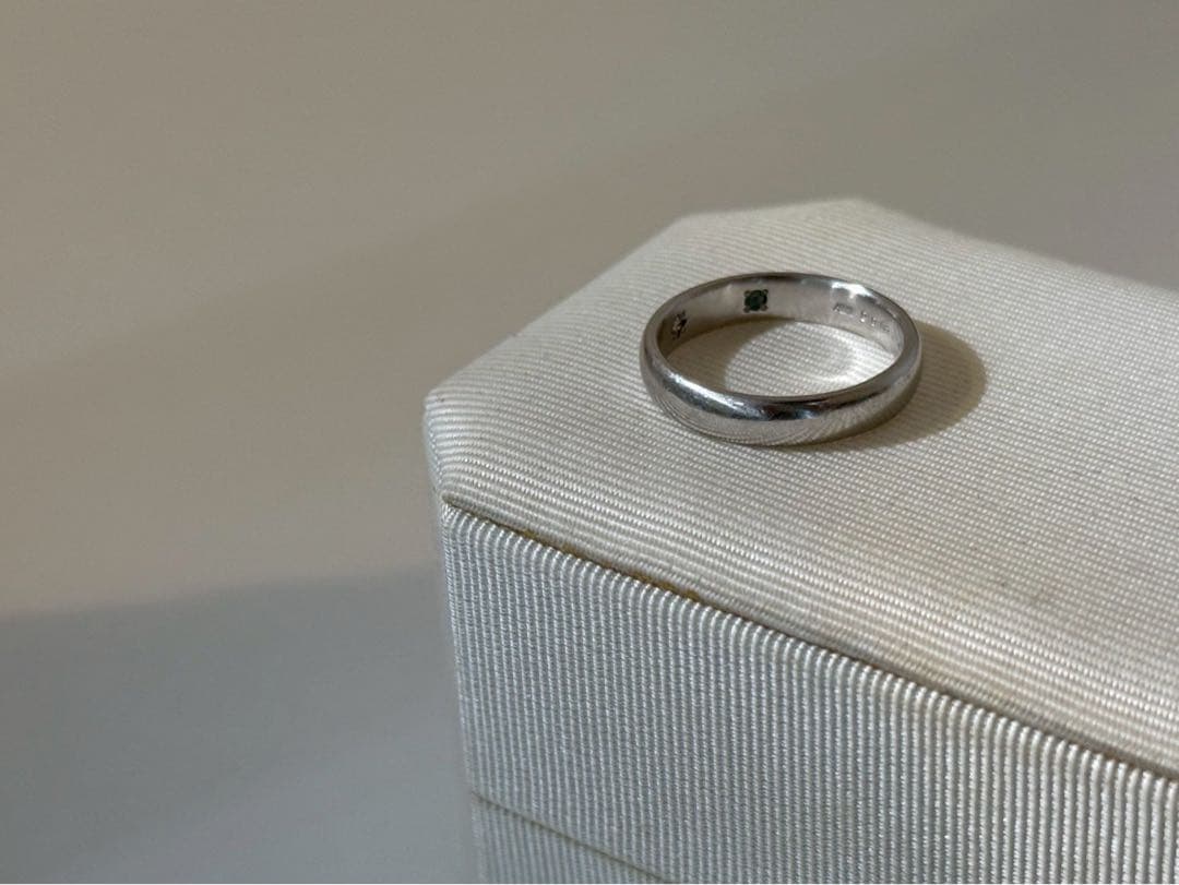 【AHKAH 】プラチナリング 7.5号 結婚指輪 証明書付き