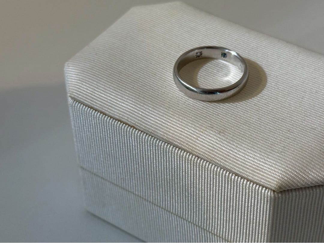 【AHKAH 】プラチナリング 7.5号 結婚指輪 証明書付き