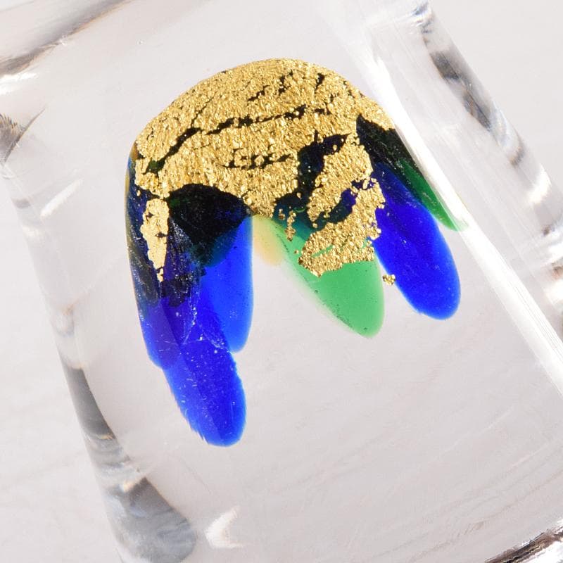 ガラス作家小林貢作宙吹硝子ワイン杯共箱CR7834