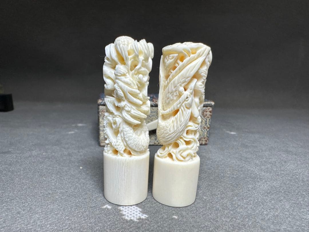 極上 印鑑 印材 置物 古美術品 細密細工 骨董 アンティーク 彫刻 工芸品