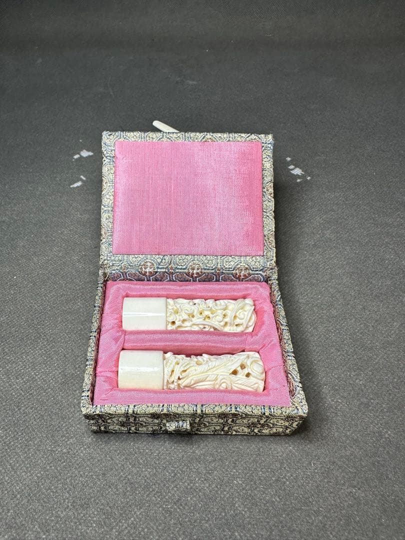 極上 印鑑 印材 置物 古美術品 細密細工 骨董 アンティーク 彫刻 工芸品
