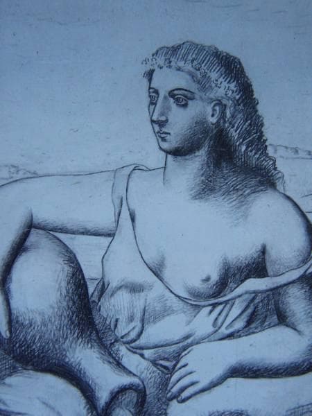 パブロ・ピカソ、【泉】、希少画集画、新品高級額・額装付