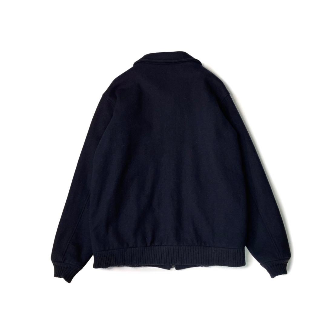 80’s L.L.Bean USA製 ウールジャケット 裏地チェック ネイビー