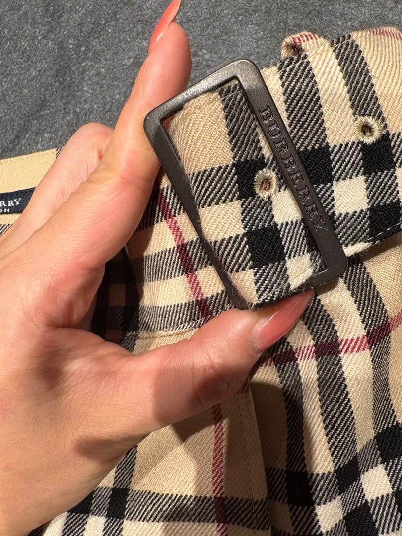 Burberry チェック柄 プリーツスカート 38