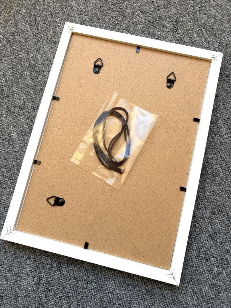 原田泰治『桜道 長野県諏訪市』B5サイズ 額入り 印刷物 額装品