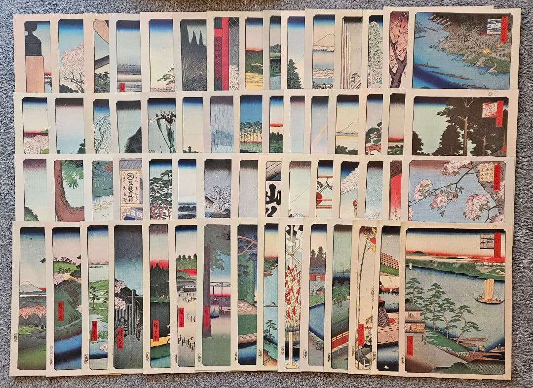 読売新聞社 広重『名所江戸百景』昔と今 原寸複製額絵 85