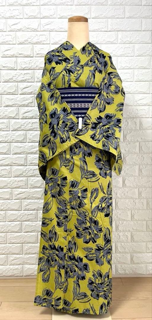 【新品未使用】しつけ付 浴衣 夏着物 単衣着物 木綿着物 トールサイズ