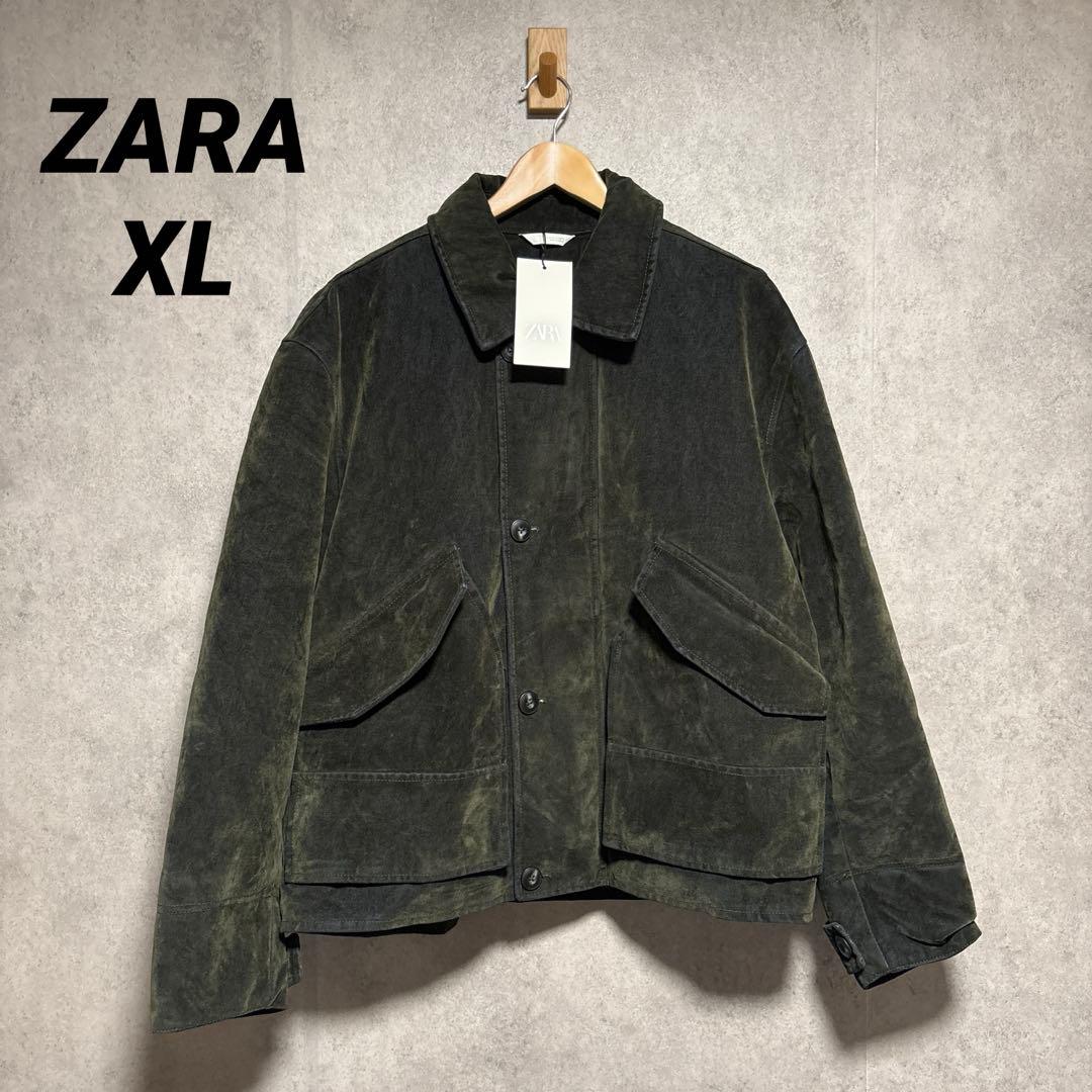 ZARA ザラ ベロアツイルジャケット XL