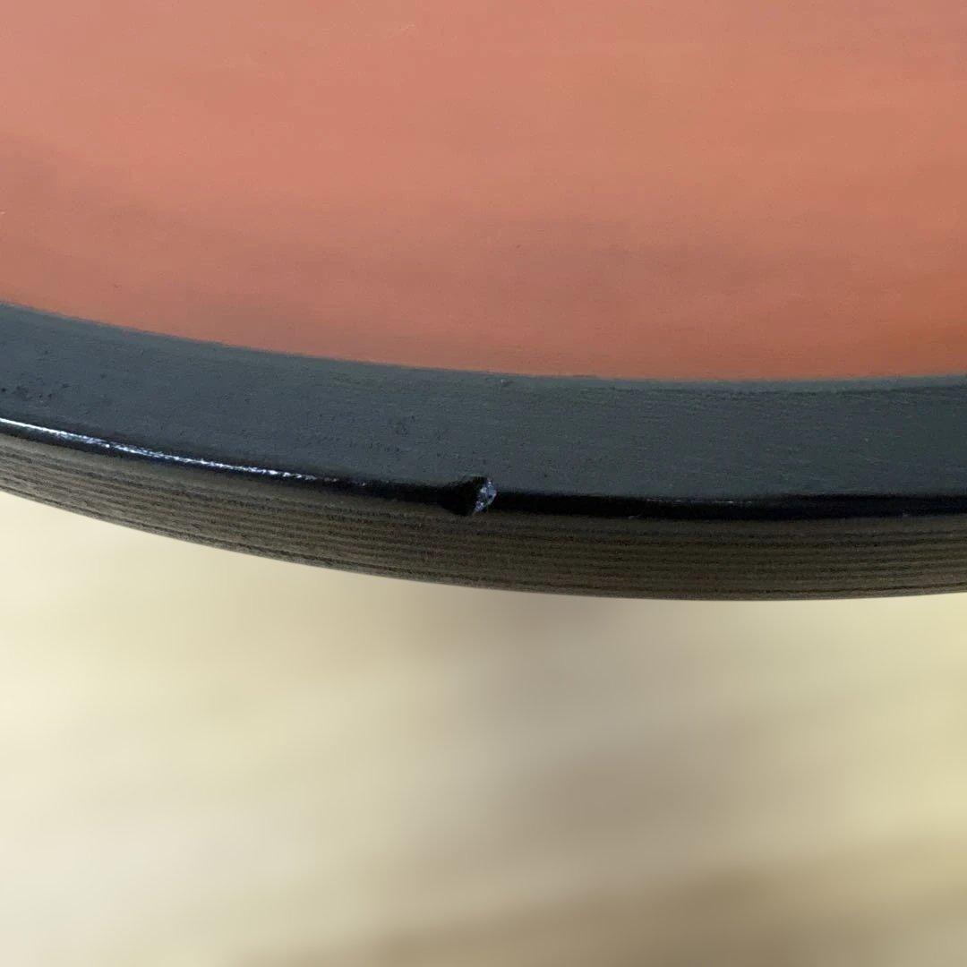 漆工房　大島　天然木　うるし塗　高脚卓盆 ⑤