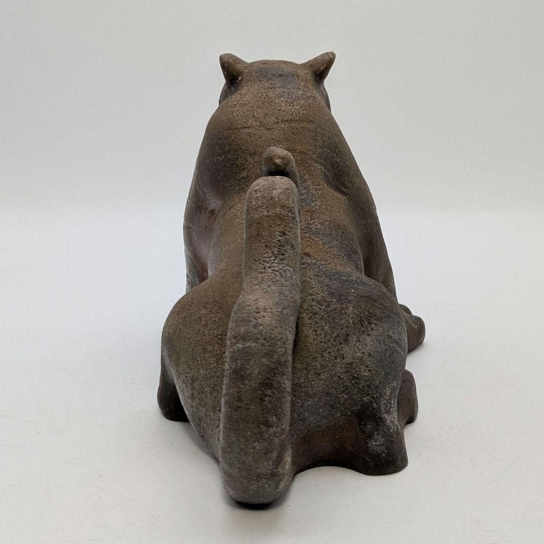 岡山県重要無形文化財 浦上善次 備前焼 寅 共箱共布栞 虎 トラ 干支