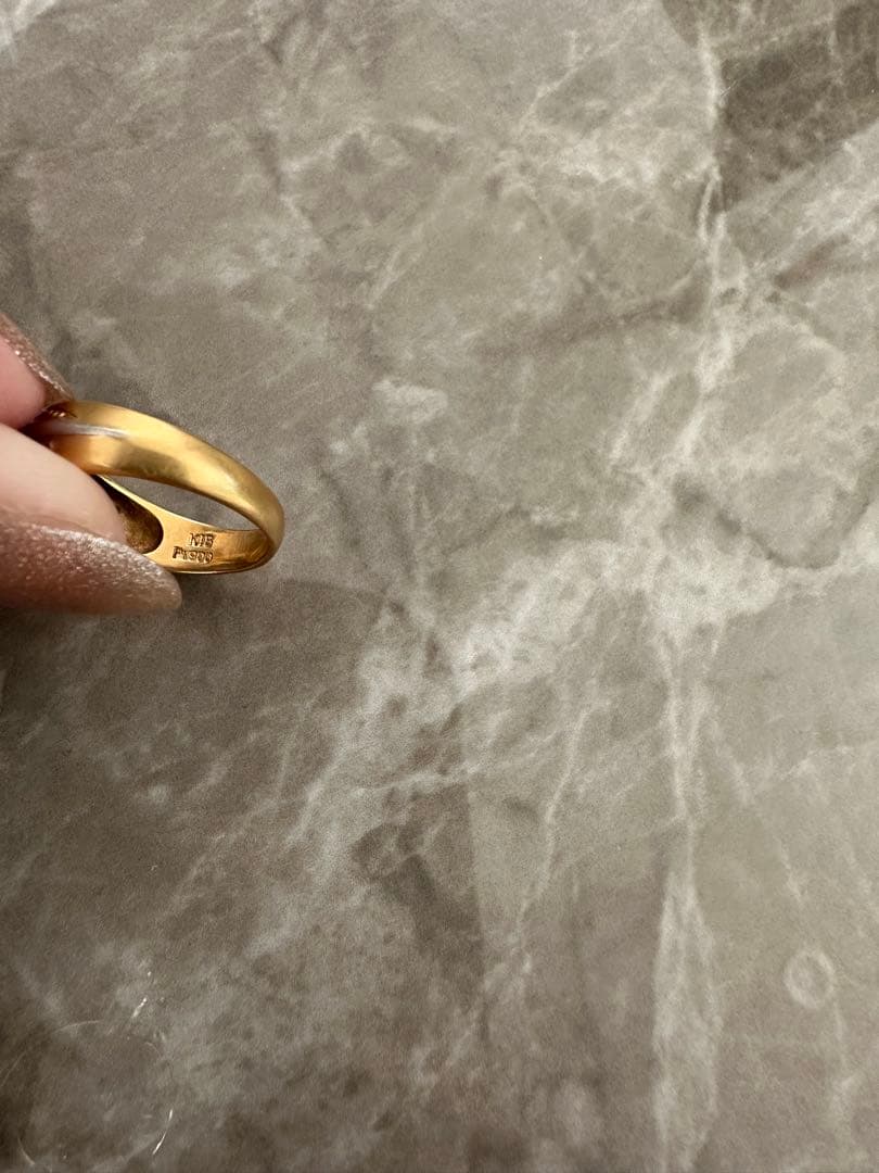 K18 Pt900 コンビリング