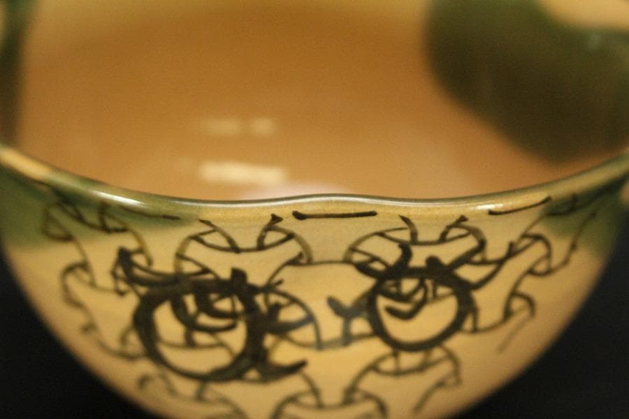 茶道具 京焼 紫翠窯 鈴絵茶碗 三代西村徳泉造 共箱 未使用(メ1551