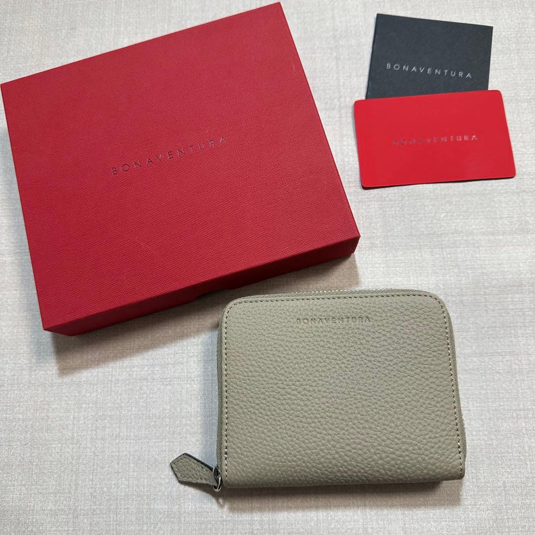 BONAVENTURA ラウンドジップウォレット グレージュ ケース