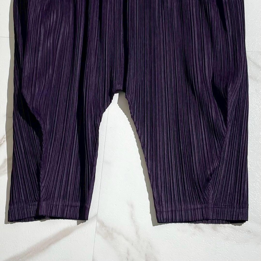 極美品 PLEATS PLEASE サルエルパンツ プリーツ加工 パープル 3