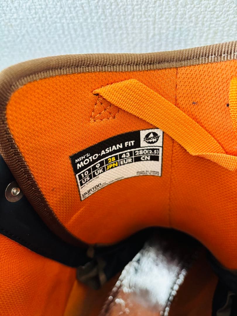 Burton MOTO アジアンフィットスノーボードブーツ ブラウン28cm
