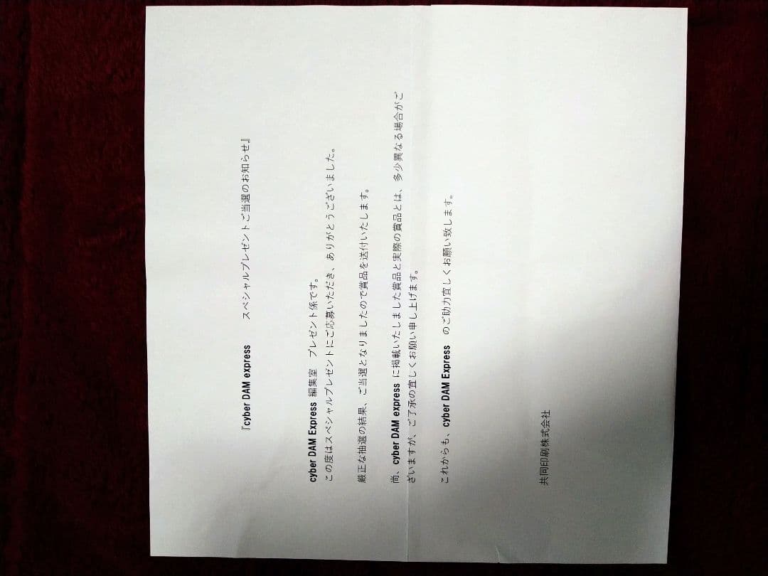 ZARD 直筆サイン色紙【君がいない】懸賞当選品