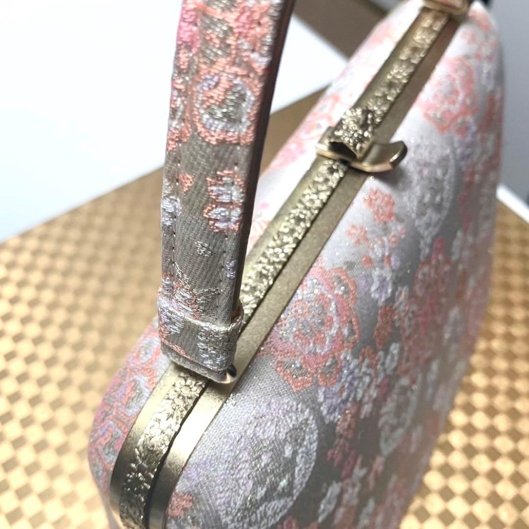 hamama ◆うさうさ233◆和装用バッグと草履のセット（ピンク・金色）