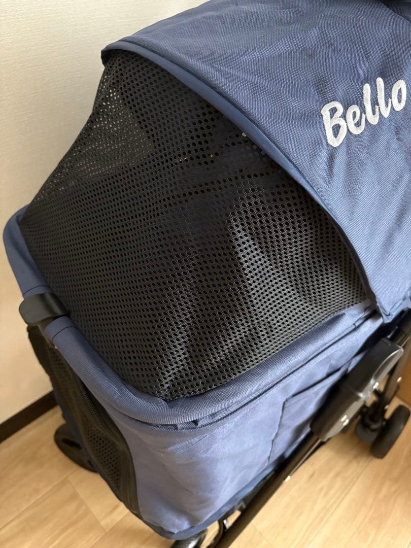 Bello 折りたたみ式犬用カート ネイビー 中型犬用 Bello 折りたたみ式