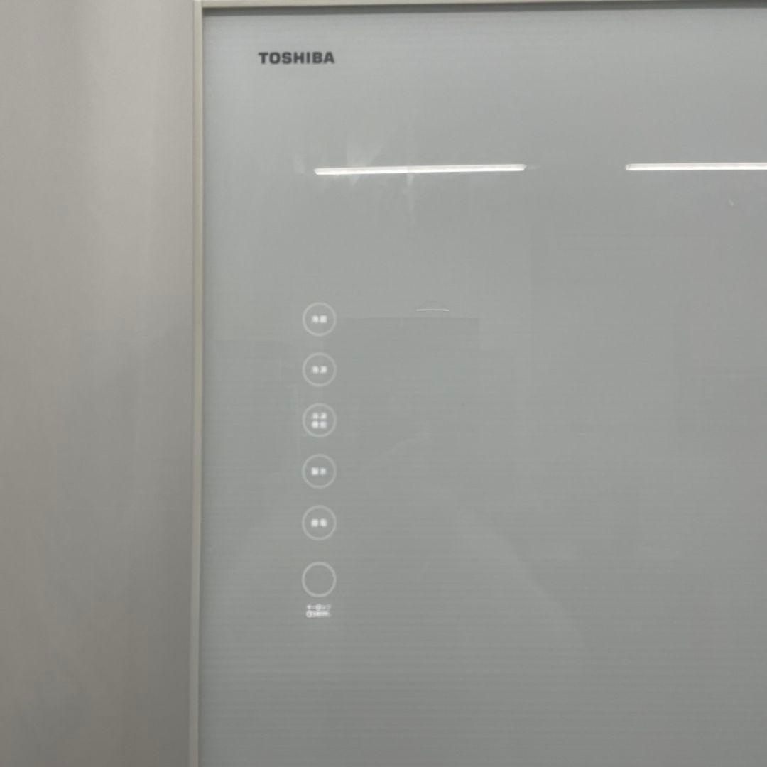 冷蔵庫 大型 設置無料 363ℓ 自動製氷 安い ガラスパネル 白 綺麗