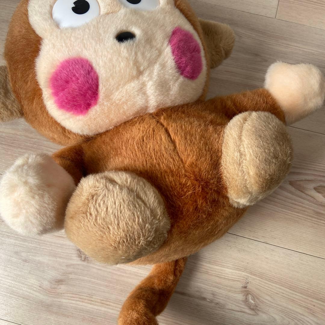 サンリオ旧ロゴ　おさるのもんきちぬいぐるみ 30cm 平成レトロ激レアグッズ