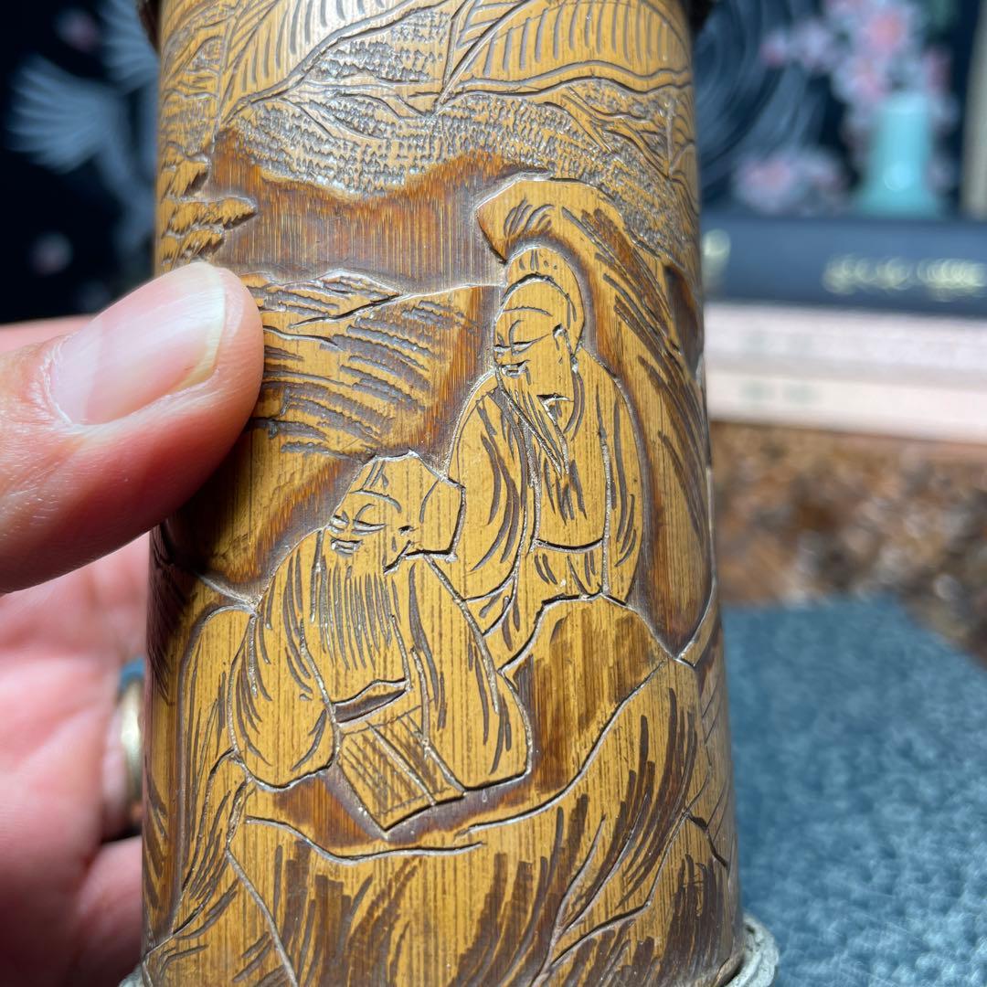 錫製 茶筒 中国古茶道具 古美術 茶葉保存容器