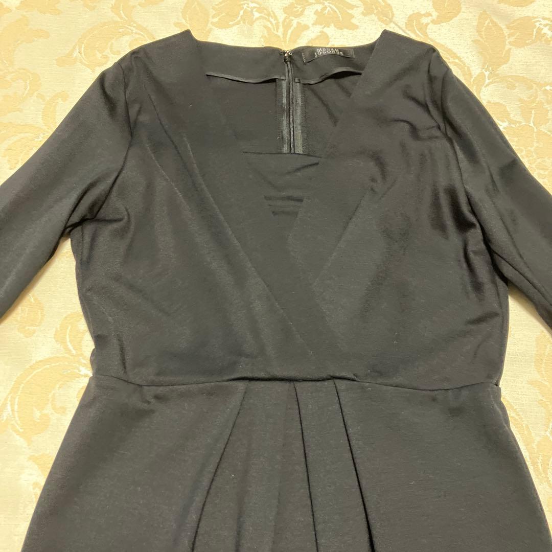 メイお値下げです❣️マダムジョコンダ黒カシュクールワンピース40