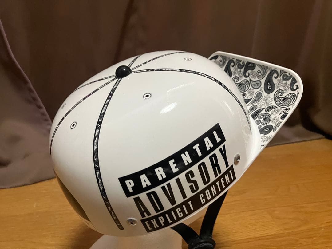 キャップ型ヘルメット　角ツバ　ペイズリー　ギャング