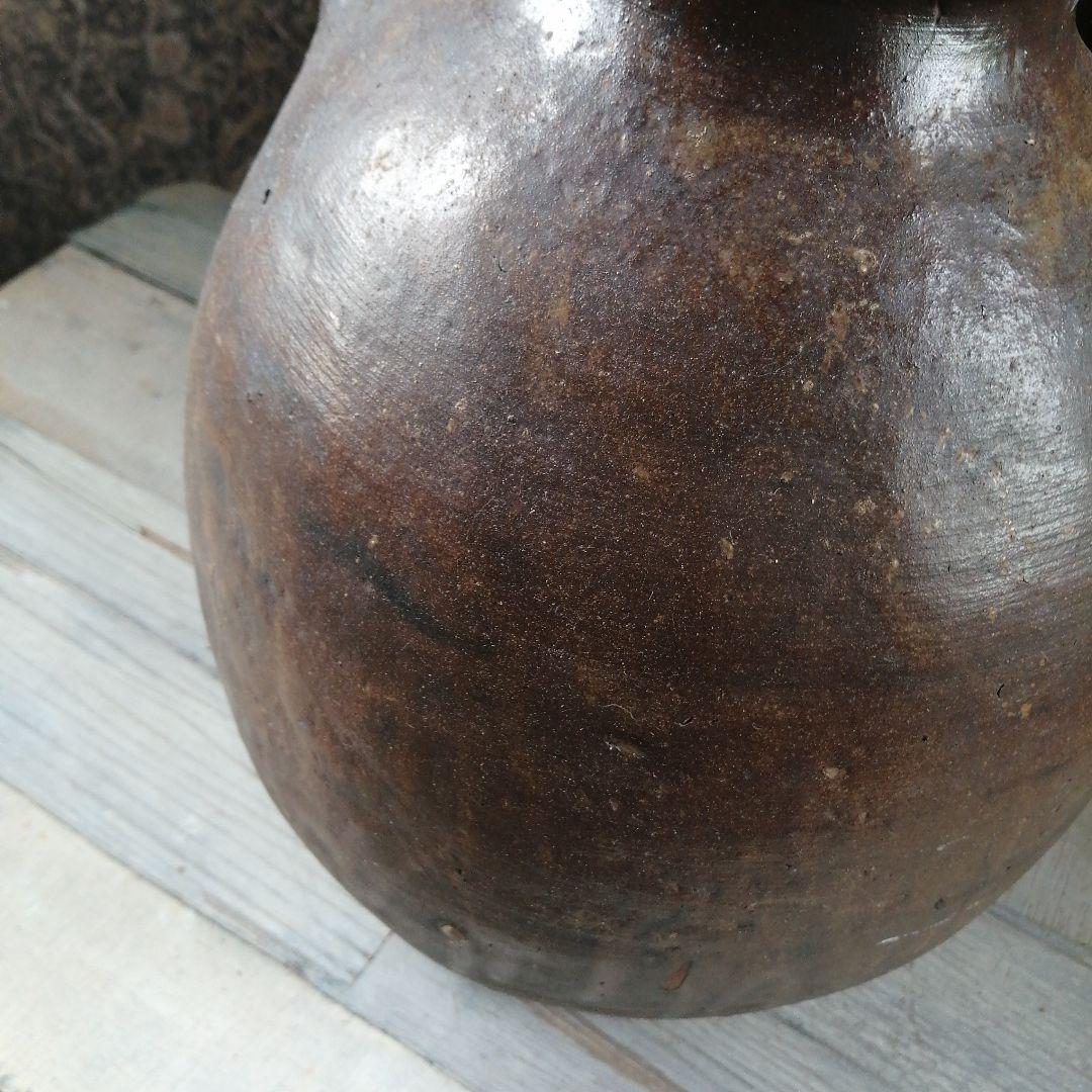 能野焼　雲助壺　33cm　江戸後期