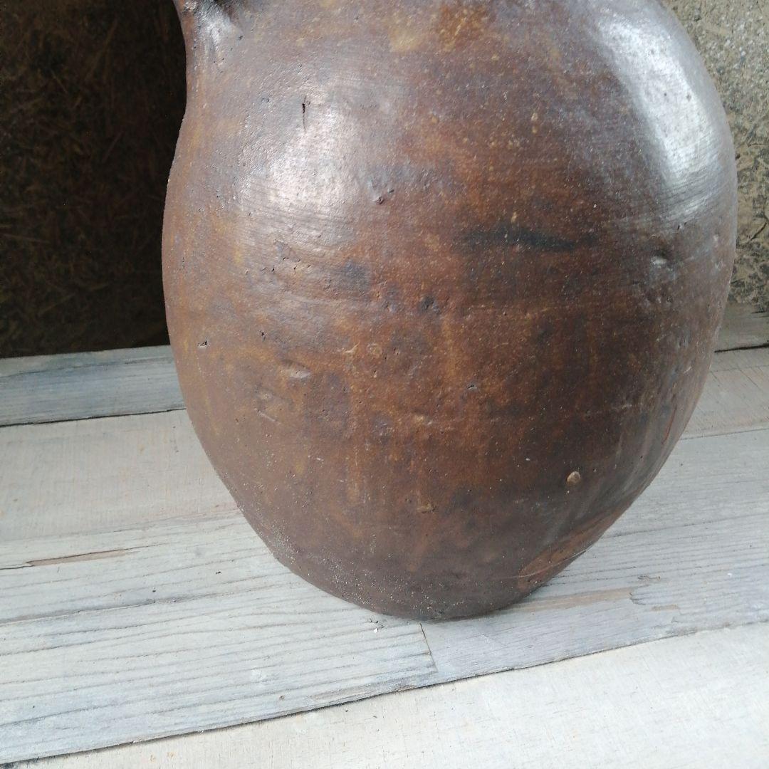 能野焼　雲助壺　33cm　江戸後期