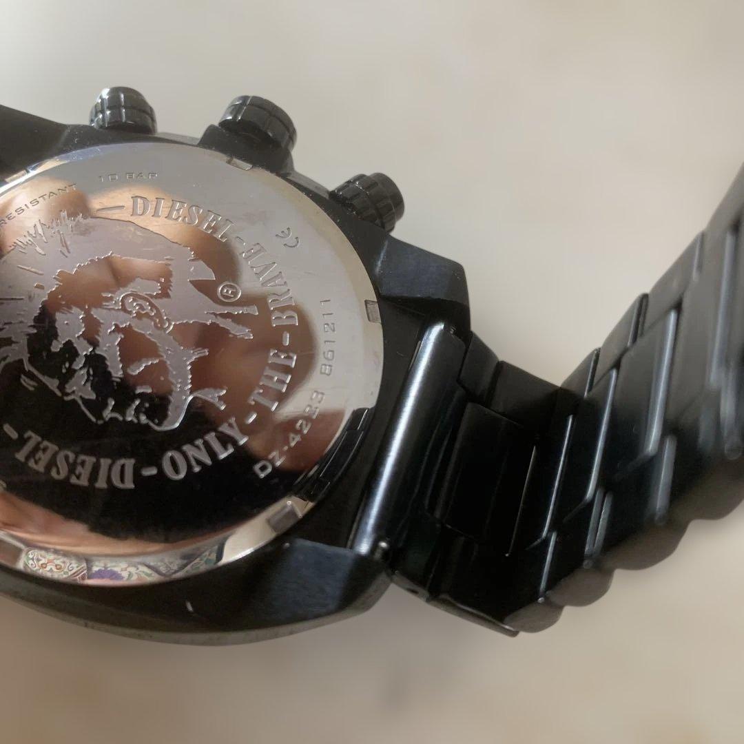 DIESEL 腕時計　新品電池　　オーバーフロー　DZ4223 ブラック　美品