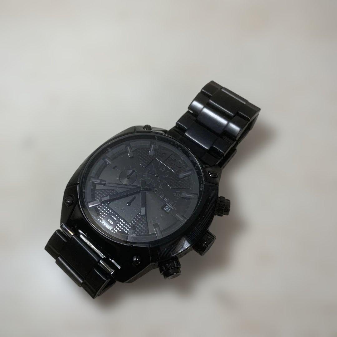 DIESEL 腕時計　新品電池　　オーバーフロー　DZ4223 ブラック　美品