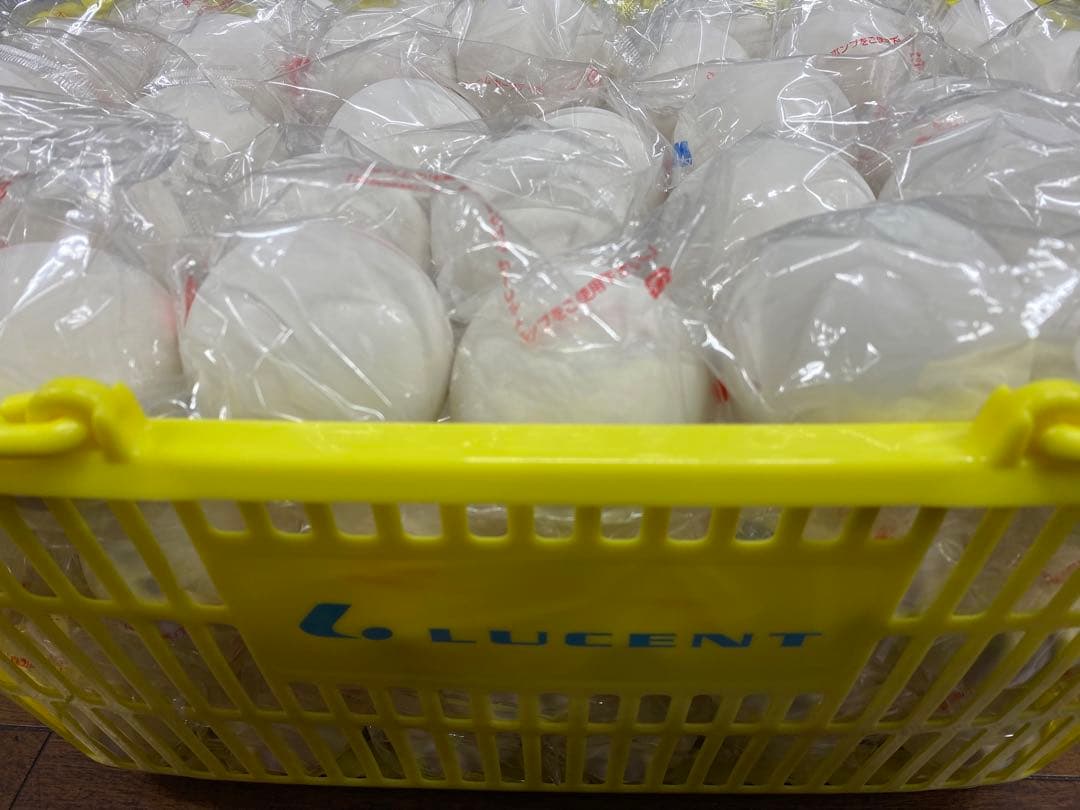 アカエム ソフトテニスボール 練習球 ホワイト カゴ入 10ダース