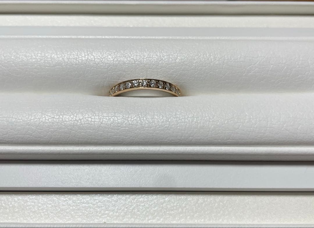 K18ピンクゴールド ダイヤモンドリング ハーフエタニティ16号