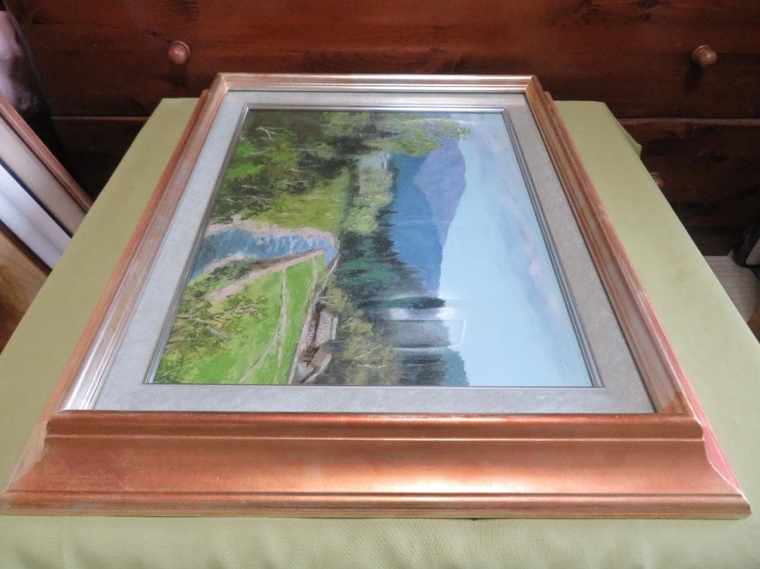 ◆　大山功　「美濃路」　油彩　F6号　應美会会員　 ◆