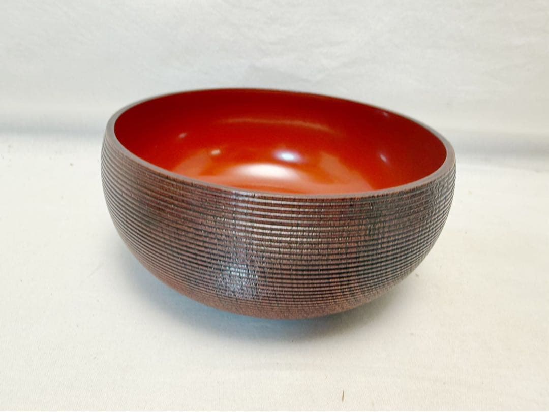 ほぼ未使用 茶道具 欅 天然木製 溜塗 千筋四段 千成瓢箪形 重箱 弁当 網