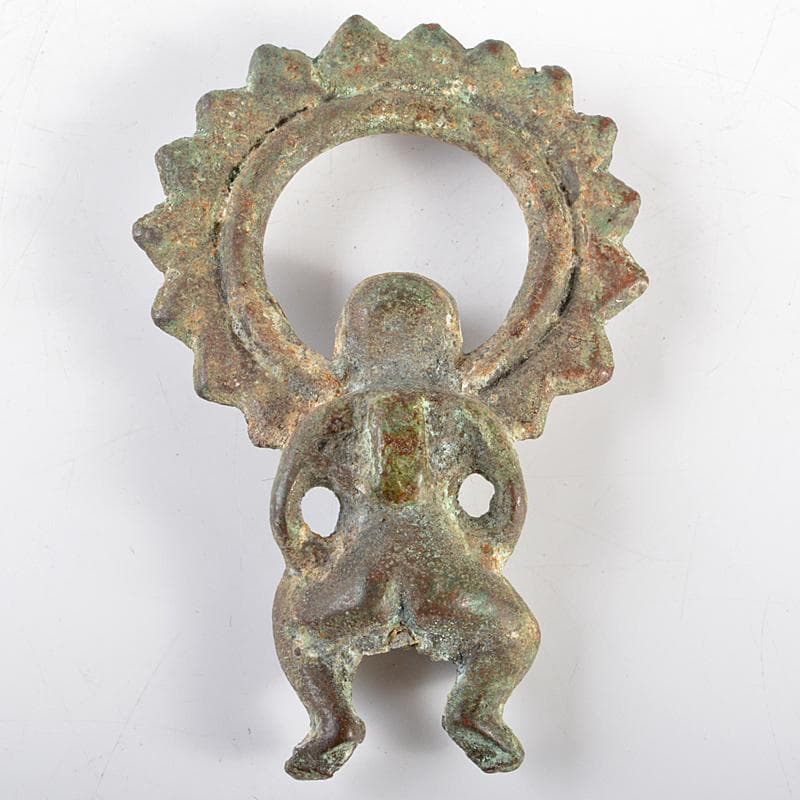 仏教美術　古銅青銅　チベット仏　仏像　懐中仏　時代箱付　C　R5168