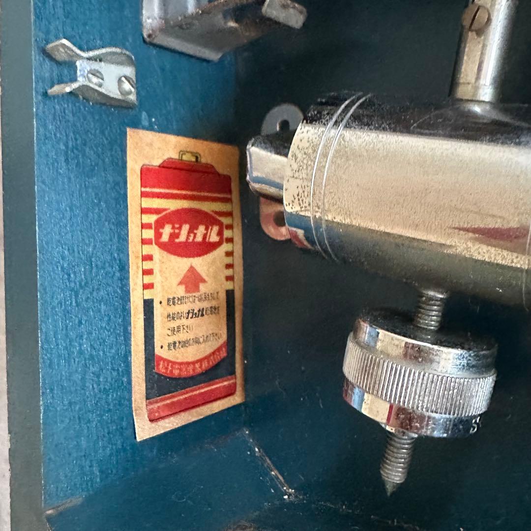 り*ー様 昭和レトロ ナショナル バッテリークロック 振り子時計 グリーン