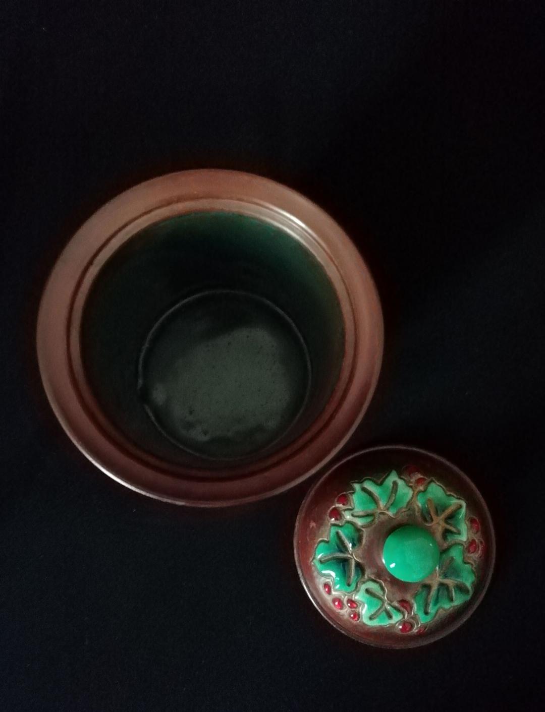 逸品珍品安藤七宝A銅製槌起七宝盆小物入れ銘々皿和骨董アンティーク