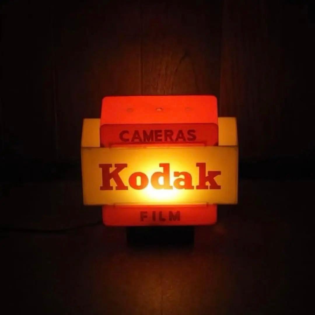 ヴィンテージ】Kodak コダック 電飾看板 当時物 カメラ屋 動作確認済