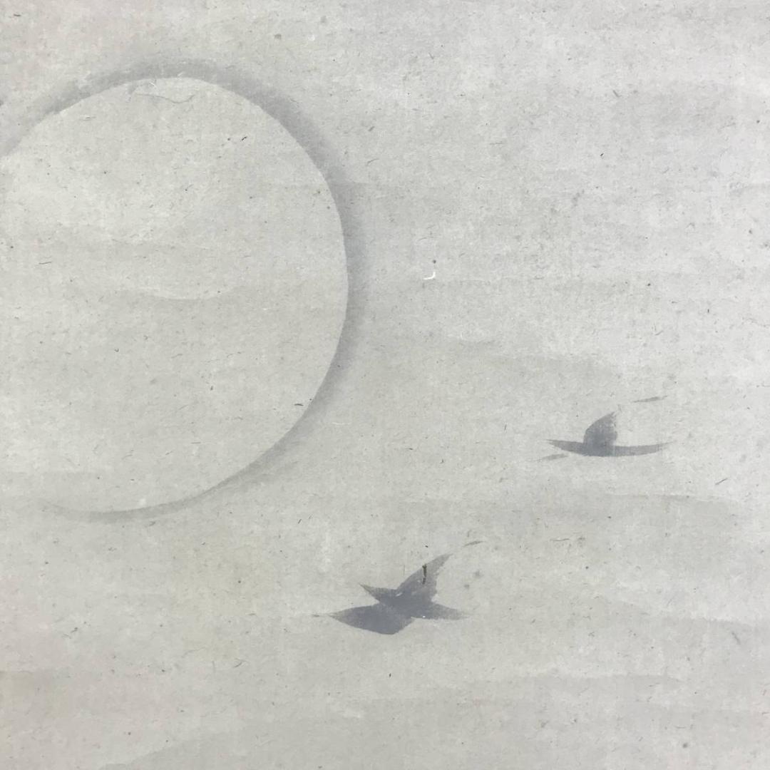 真作/長澤芦雪/長沢芦雪/蘆雪/寒山拾得図/人物図/掛軸/名家伝来/AD-932