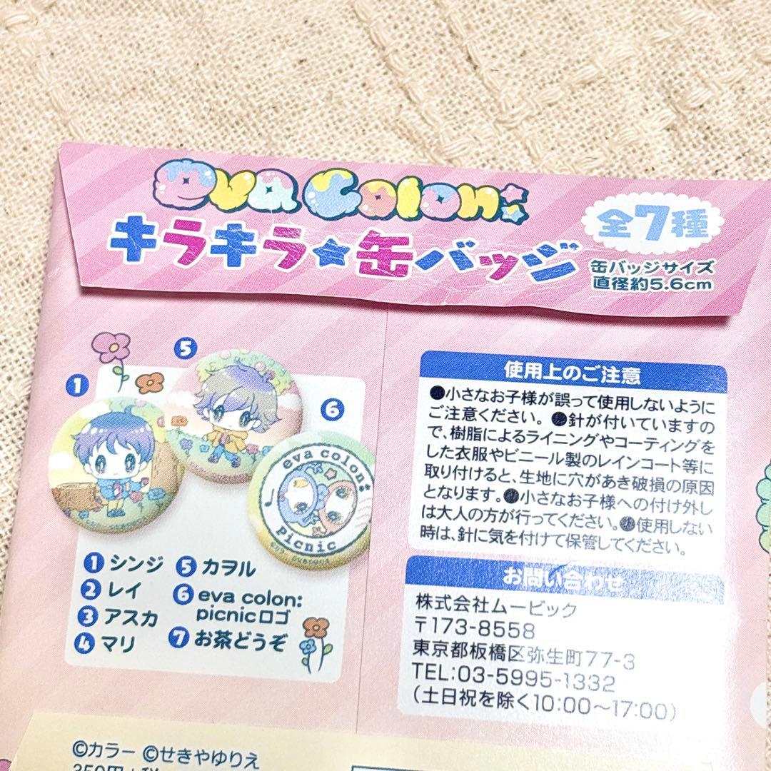 エヴァンゲリオン evacolon picnic 缶バッジ アスカ せきやゆりえ