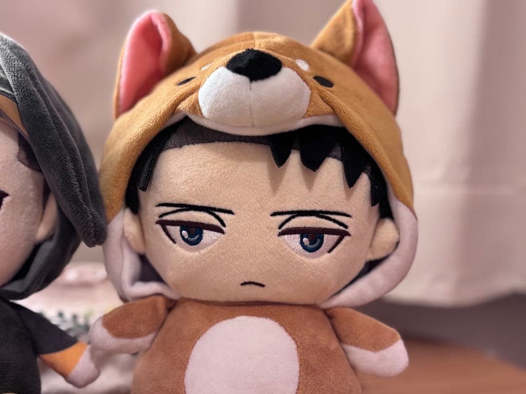 進撃の巨人　あにまるっこぬいぐるみ　リヴァイ　エルヴィン